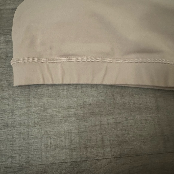 Lululemon Gray Criss Cross Tank Top and built in Beige Sports Bra Size 6 - Picture 10 of 12